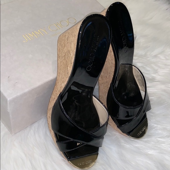 ✨NIB✨ Authentic  Jimmy Choo wedges size 39 1/2 - Picture 2 of 6